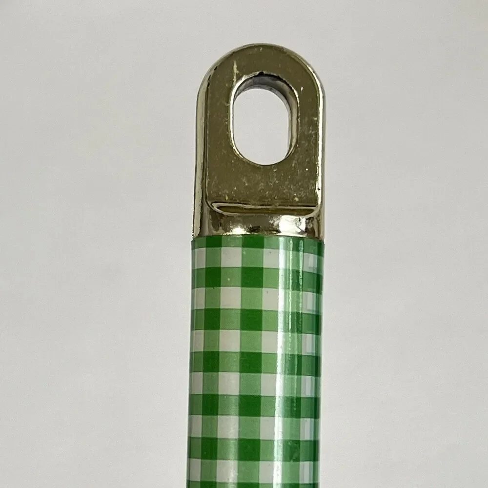 VTG Inox Ecelstahl Rostfrei Slotted Skimmer 18/8 Stainless Steel Green Gingham